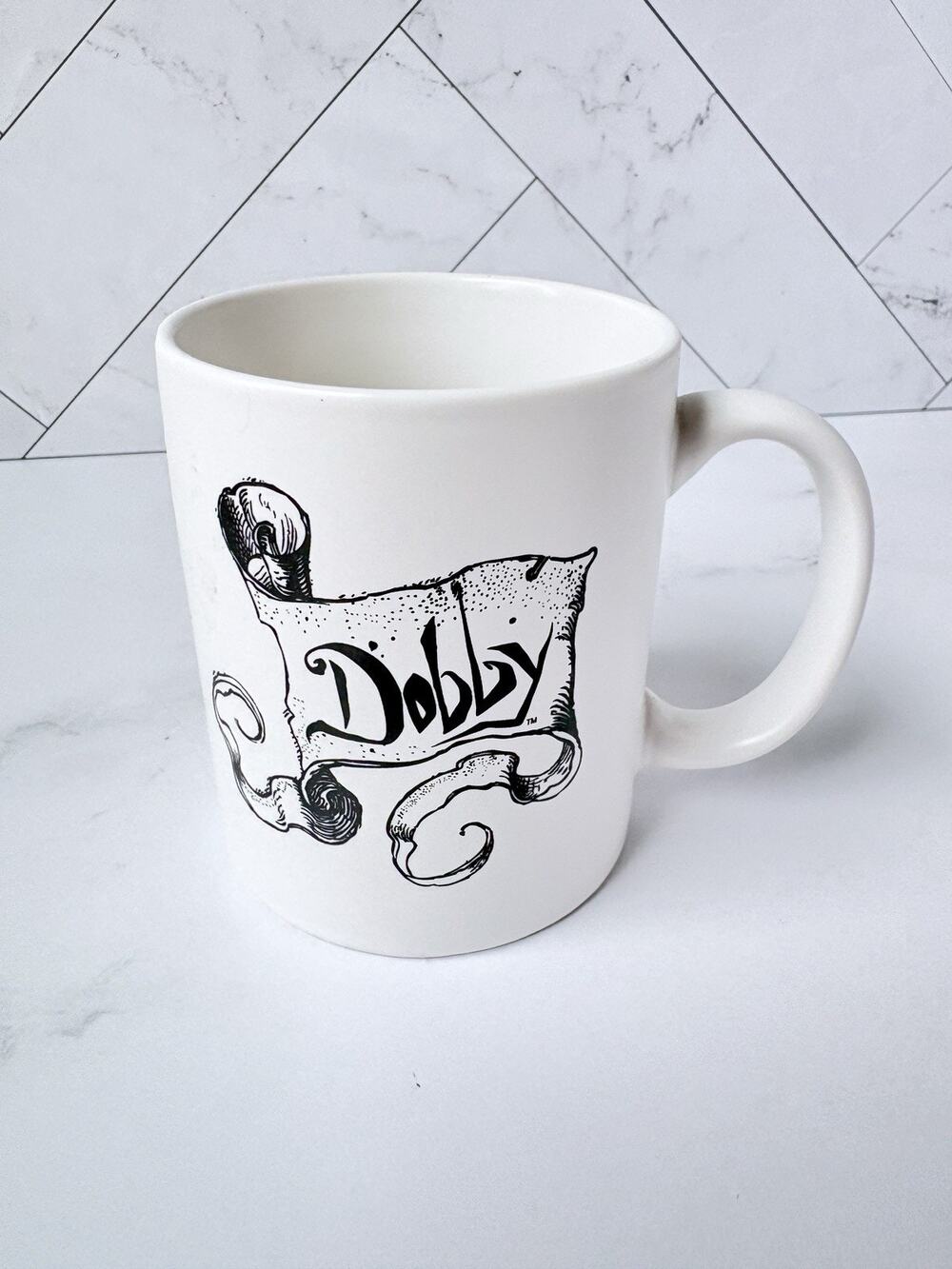 HARRY POTTER White Ceramic Dobby Mug One Can Never Have Enough Socks Elf Coffee